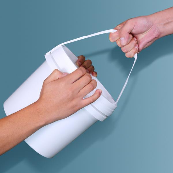 Сертифицированный ISO9001SGS пластиковый ведро 10L для упаковки и транспортировки жидкого клея