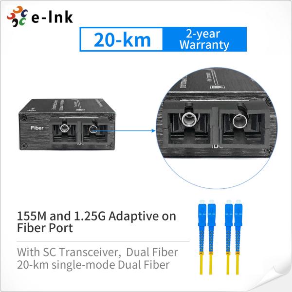 Конвертер порта волокна SC микро- 10/100/1000M средств массовой информации волокна гигабита конвертера приспособительный