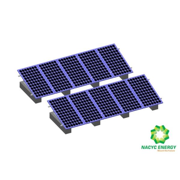 Triangular Shaped Flat Rooftop Solar Mounting Brackets Anodized Aluminum Solution