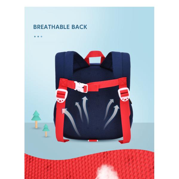 Blue 3D Football Backpack / Cute Cartoon Knapsack For Boys