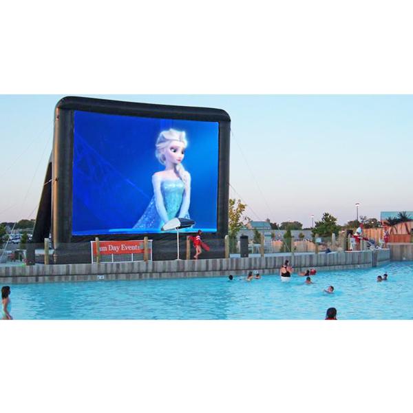 Outdoor Cinema Projector Screen , Giant Inflatable Movie Screen With Projector