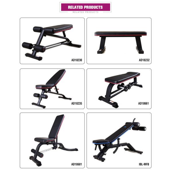 Commercial Sit Up Bench with Adjustable Design N.W. kgs A 30.6 B 11.4 Loading Port