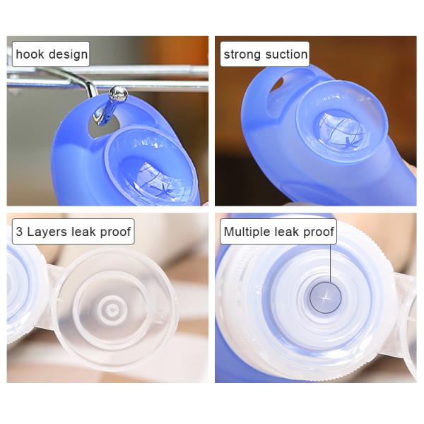 60M Volume Personal Care Industrial Leak Proof Silicone Travel Bottle Set TB02 Kit