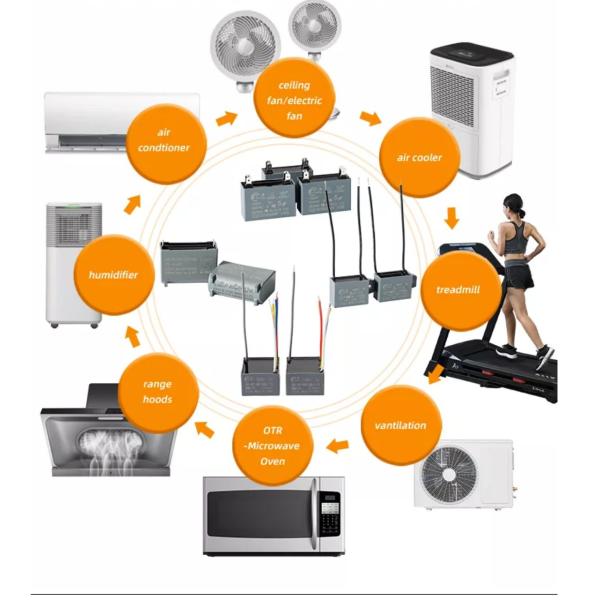 CBB61 AC 10uF Motor Capacitor 250VAC Wire Leads Terminal For Electric Pump
