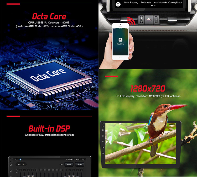 Carplay 256GB Rom Android Auto Video Player 9