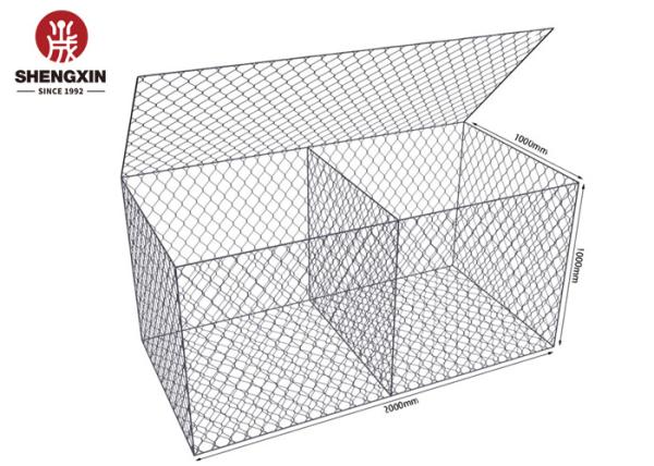 Welded 2Mx1Mx1M Gabion Wall Baskets Hexagonal Gabion Box