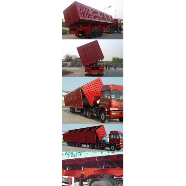 Side Tipper Trailer - Heavy Duty Dumper Semi Trailer Truck for Sand - Mine Transport 3 Axles 50 -60T