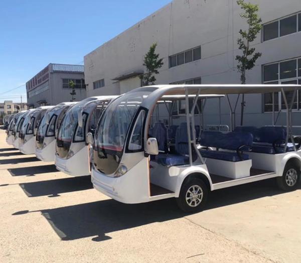 60V battery operated electric shuttle bus China factory supply cheap price electric sightseeing car  for sale