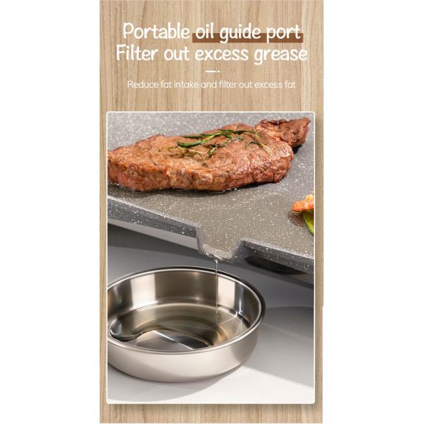 Stone Wood Grain Electric Grills Griddles Skillets 1350W 220V