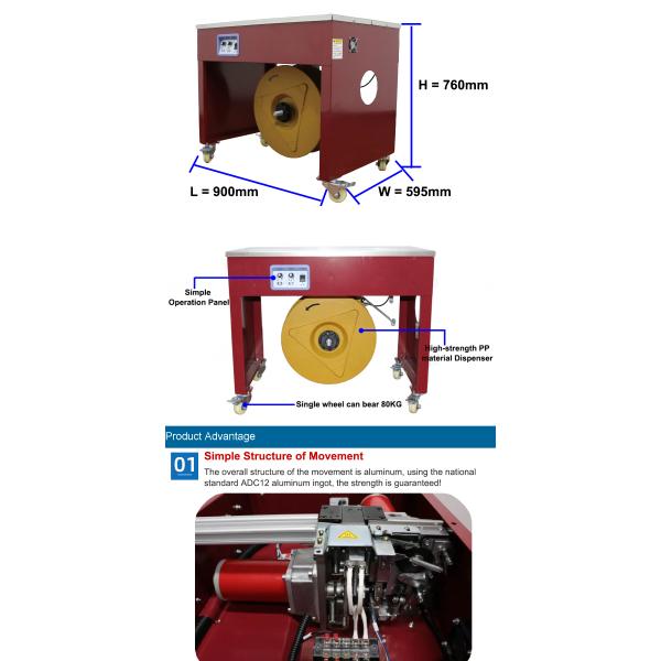 Semi Automatic Pallet Strapping Corrugated Carton Box Machine
