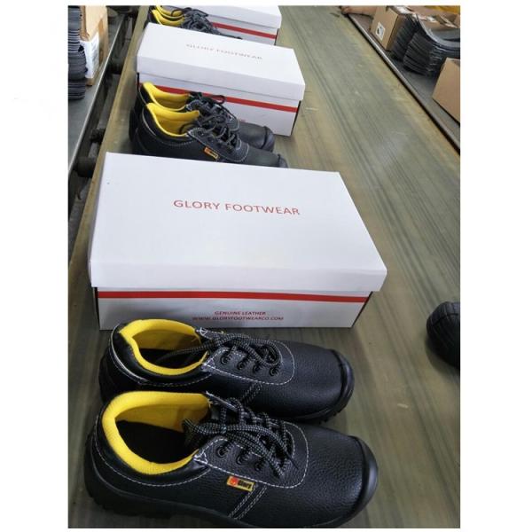 Smooth Leather Sport Safety Shoes , Comfortable Lightweight Steel Toe Sneakers