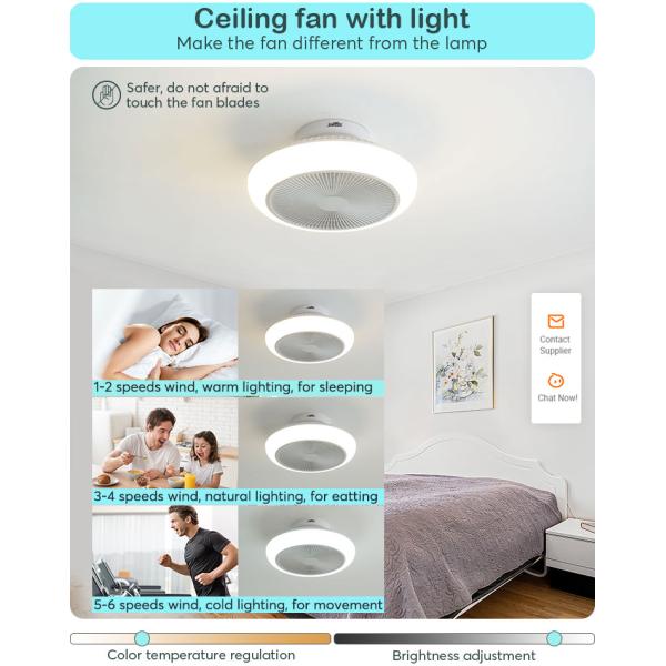 Ventilador de teto decorativo de 18 polegadas com luzes 6 opção de velocidade e funcionalidade dimmable