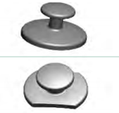 Stainless Steel Weldable Lingual Button Orthodontic Bracket 10pc