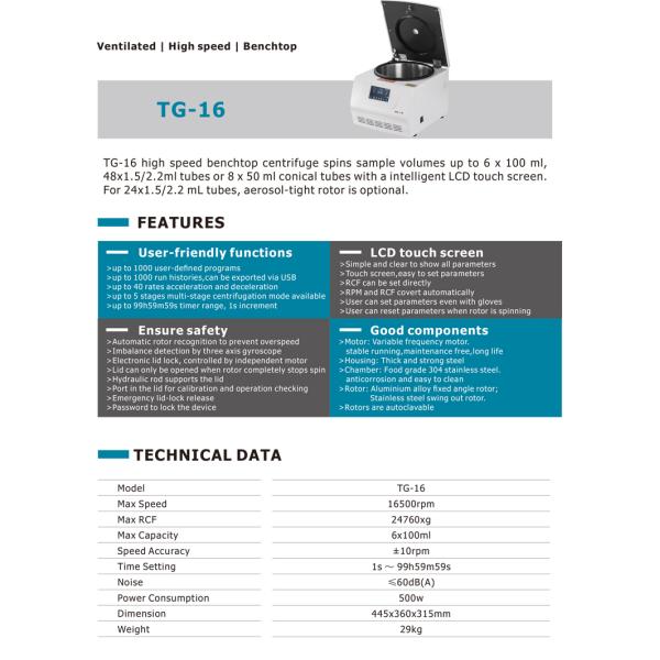 Classification Laboratory Centrifuge Metal 4000-18000rpm High Capacity Optional Speed