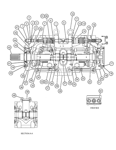 K7V180 Partes hidráulicas de excavadoras E336 5504341 Para la bomba de inyección de Kawasaki