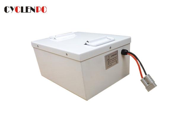 White Rechargeable 24 Volt Lithium Ion Deep Cycle Battery 50ah 15kg For Golf Cart