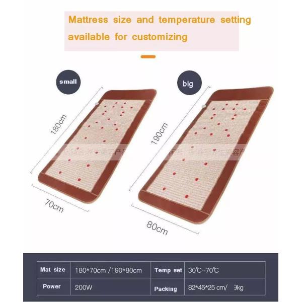 Negative Ions Balls Far Infrared Heating Mat Electromagnetic Pad With Stones