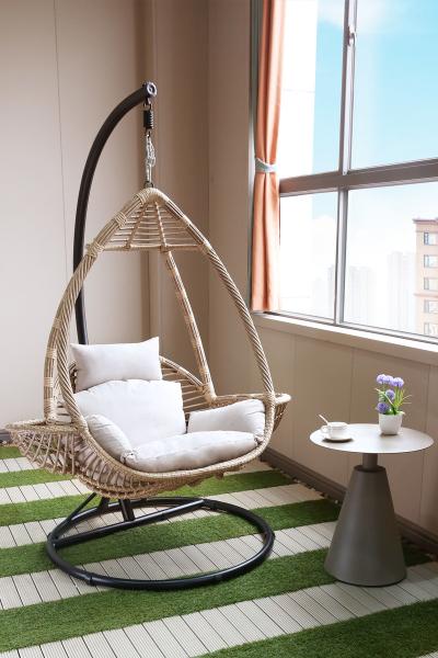 Wholesale Popular Wicker Patio Outdoor Metal Rattan Basket Egg Hanging Chair