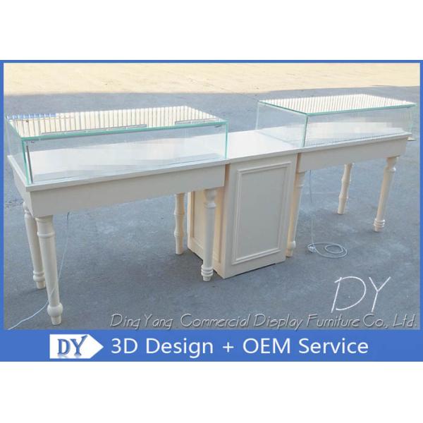 Supermarket Wooden Jewelry Store Showcases / Gold Jewellery Counter