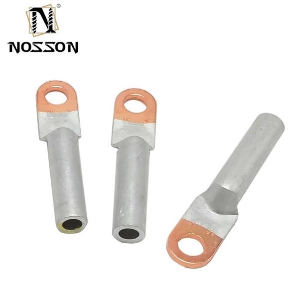 Collecting Wires Automotive 600v to 35 KV AWG Battery Tubular Cable Lug with Bell-end / Purple Copper Ring Terminal Lug Coated Tin