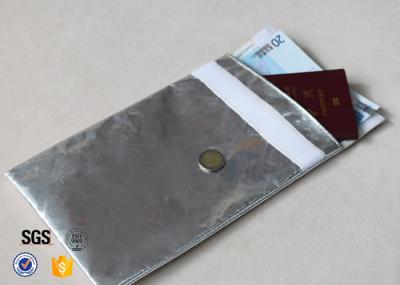 No Itchy Heat Reflective Fiberglass Fabric Fireproof Bag For Document Cash Protection