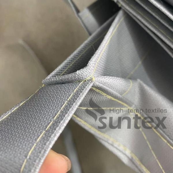 Tecido de fibra de vidro revestido de silicone para cobertor de incêndio de carro Ev Equipamento de segurança de cobertor de incêndio de veículo elétrico
