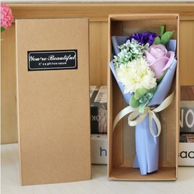 Bouquet de rose de savon boîte cadeau cadeau de vacances petit cadeau activité pratique caroube simulation fleur petit bouquet