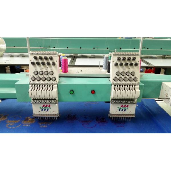 Second Hand Tajima Commercial Embroidery Machines Two Heads 380V