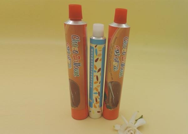Six Colors Printing Food Packaging Tubes , ISO CFDA Metal Peanut Butter Tubes