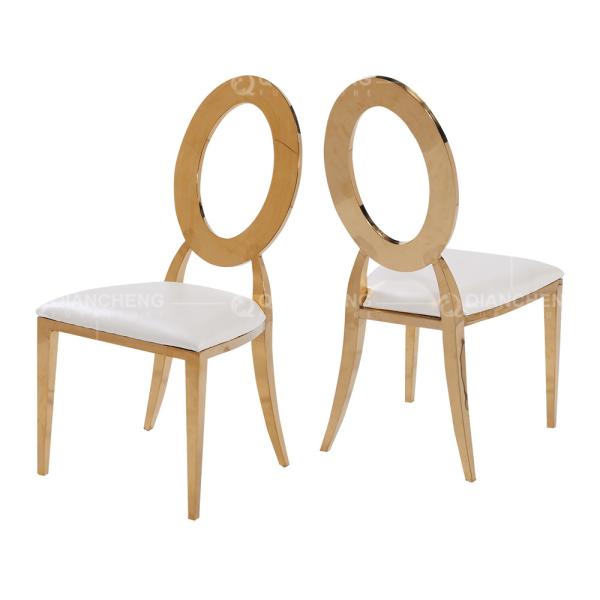 Stackable 47x59x94cm Hotel Banquet Chairs Stainless Steel Wedding Chairs