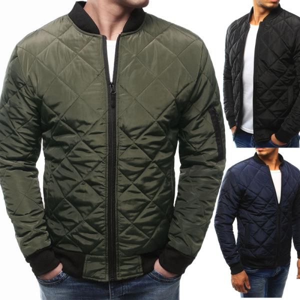 Thicker Quilted Lining Warm Waterproof Winter Jacket For Men V Neck Design