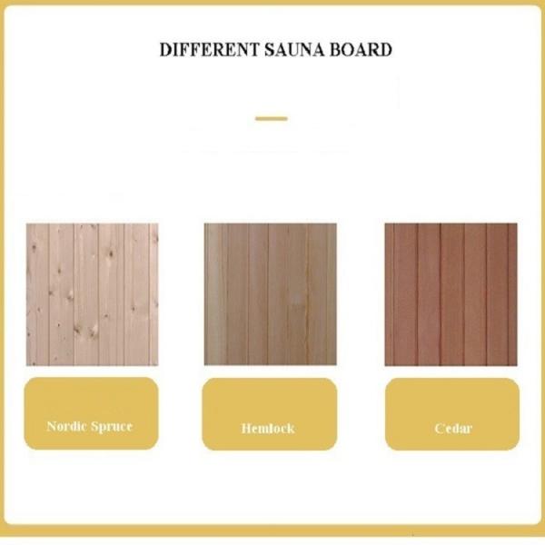 6 People Infrared Sauna Room Hemlock Wood Supported By Customization