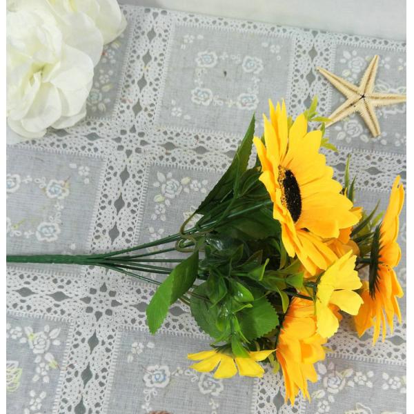 Girasol de plástico decorativo Girasol de decoración artificial