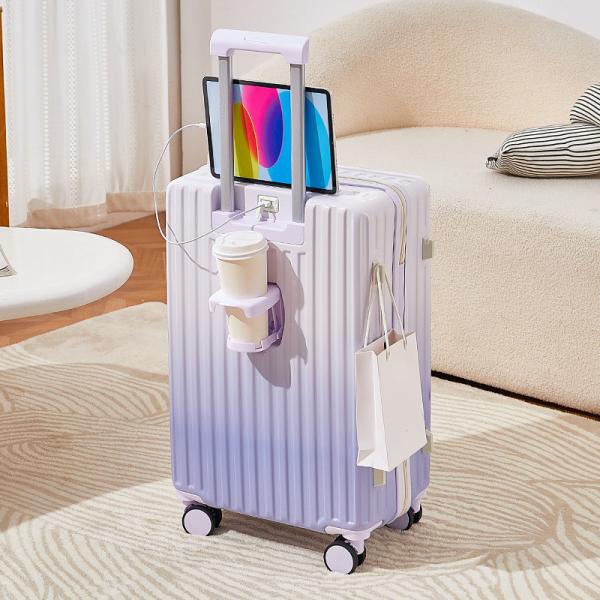 1901Rainbow colored luggage