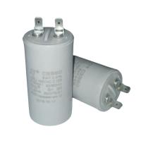 CBB60 450V 6UF Condensador de funcionamiento del motor SH Condensador 187 Terminal Casilla de plástico gris
