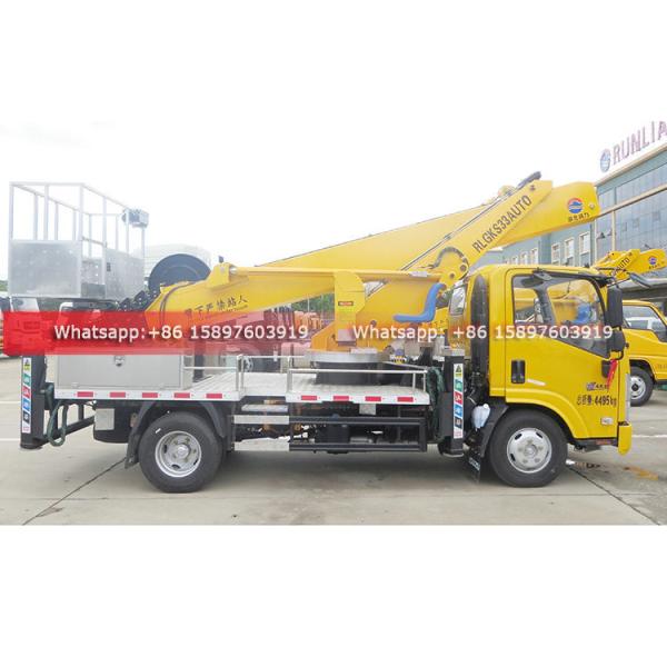 Philippines KV100 ISUZU Hydraulic Telescopic Boom Elevating High Altitude Working Height Aerial Work Platform Truck 33 Meter