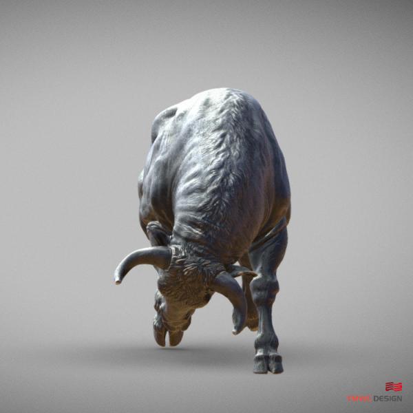 Europe Regional Feature Life-size Outdoor Bronze Bull Sculpture Animal Statue