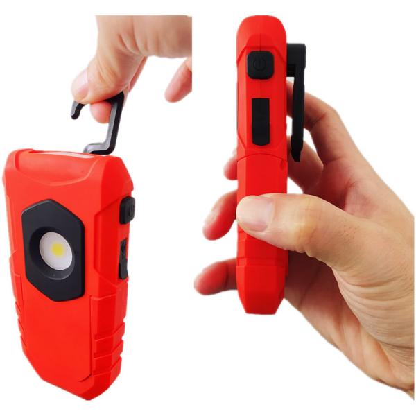2w Usb Rechargeable Pocket Work Light With Led Torch Adjustable Magnetic Stand