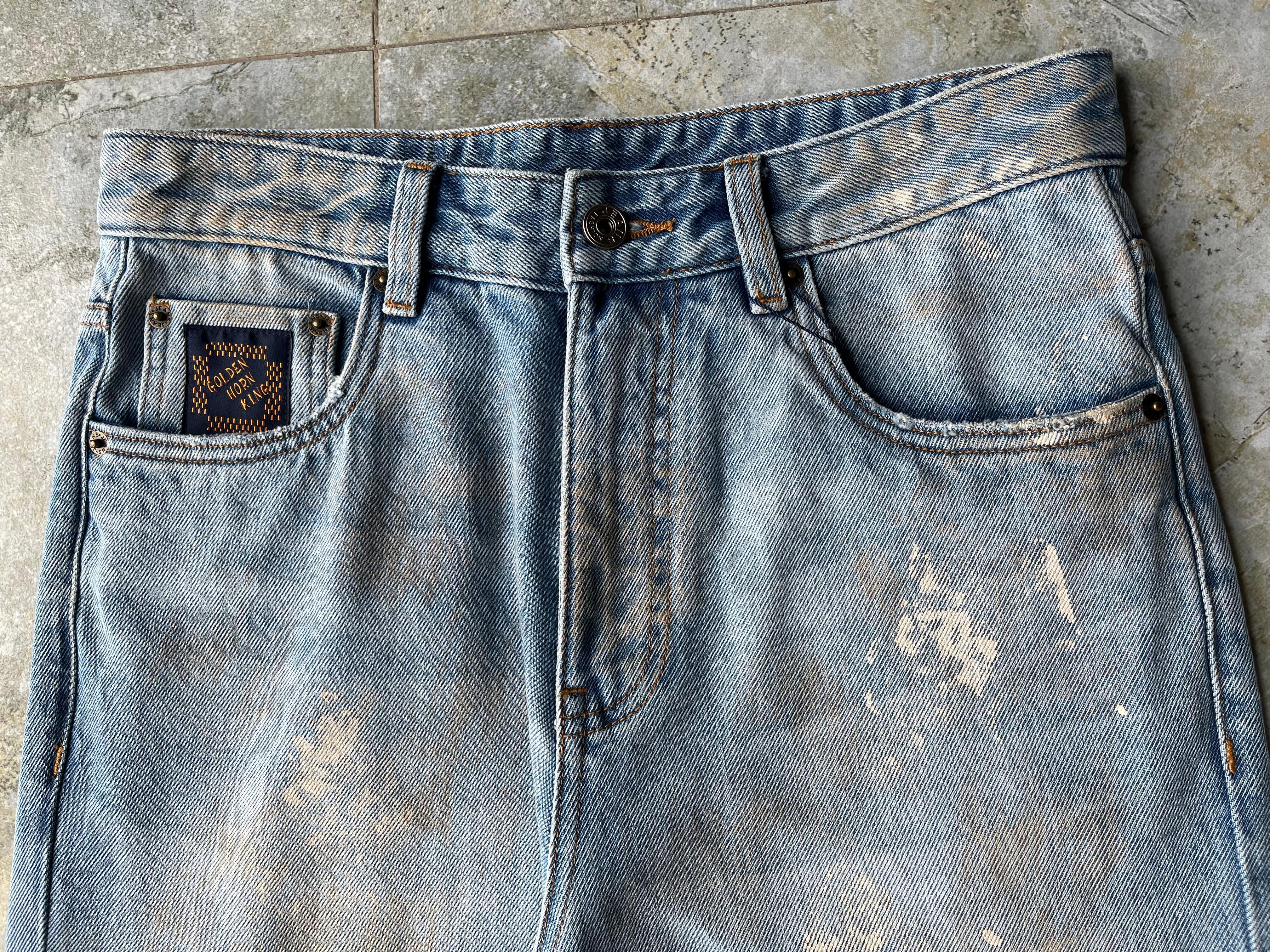 Dirty Splash Men's Jeans Mid Waist Distressed Straight Leg Jeans Loose