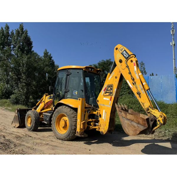 Original Color JCB 3CX Used Backhoe Loader 4 Wheel Drive