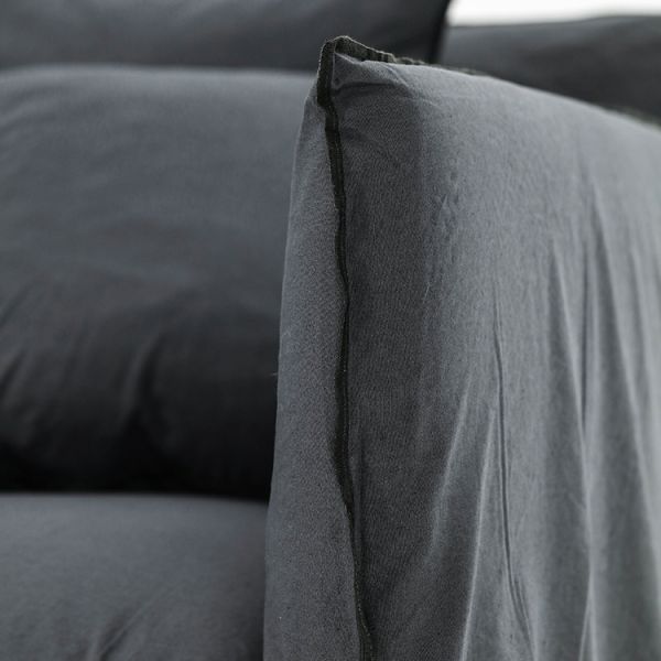 Wabi-sabi Flax Art Simple Modern Single Double Three Can Be Disassembled and Washed Small Home Sofa Customization