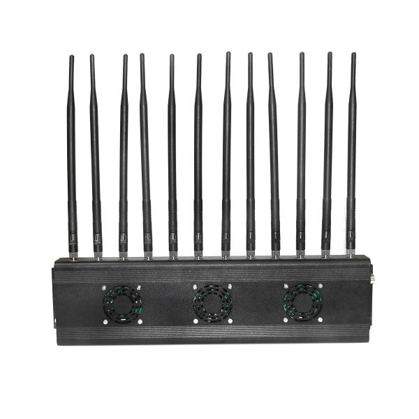 Настольный 12 Jammer Jammer 5g сигнала канала для сжимать UHF Lojack VHF сотового телефона 2345G WiFi GPS GSM