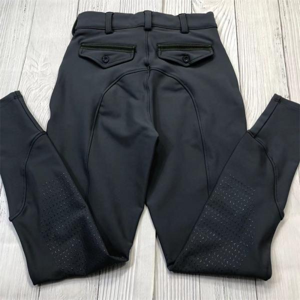 Little Boy Equestrian Pants With Pockets Kids Horse Riding Leggings Black