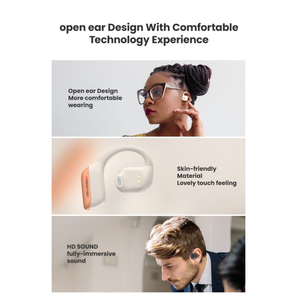 Yeestep AS13 High Quality E-bike True Wireless Earphones IPX5 Waterproof Open-Ear Design LED Display Adjustable Speed