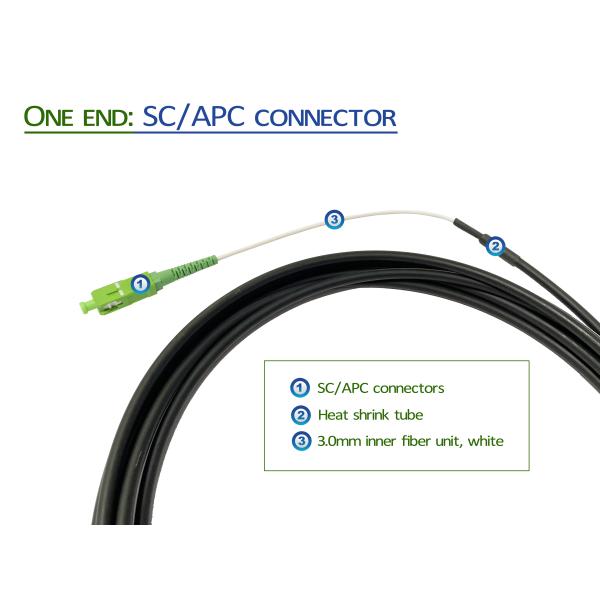 Гибкий провод 5.0mm оптического волокна базовой станции FTTA законченное соединители SC Supertap