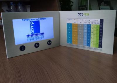 Convenient Folded Recordable Video Greeting Card Promotional Video Brochure