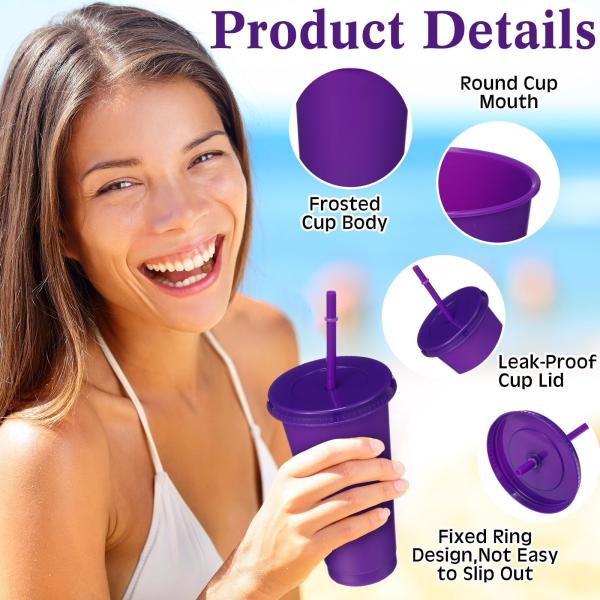 22 oz de tumblers de pastel mate de pared doble aislada de acrílico con tapas y pajitas fácil de limpiar perfecto para creaciones personalizadas