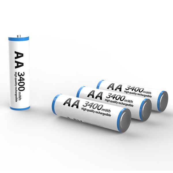 Lightweight AA Rechargeable Batteries Lithium Battery Pack With 1000 Cycle Life And Charging Stand