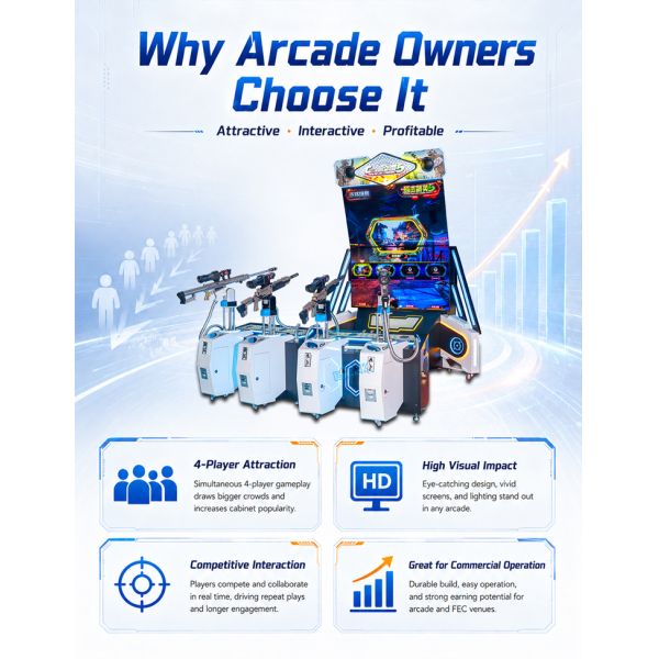 4 Player Shoot Arcade Game Machine Video Game Machine