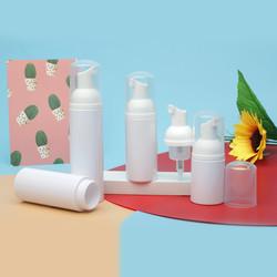 Garrafas transparentes recarregávéis do ANIMAL DE ESTIMAÇÃO da garrafa plástica do ANIMAL DE ESTIMAÇÃO da forma redonda 50ml